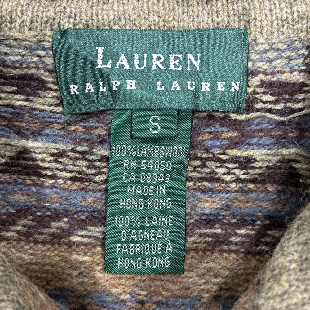 Vintage Lauren Ralph Lauren Western Country Nordic Knit Sweater Small 100% Wool - Picture 5 of 13